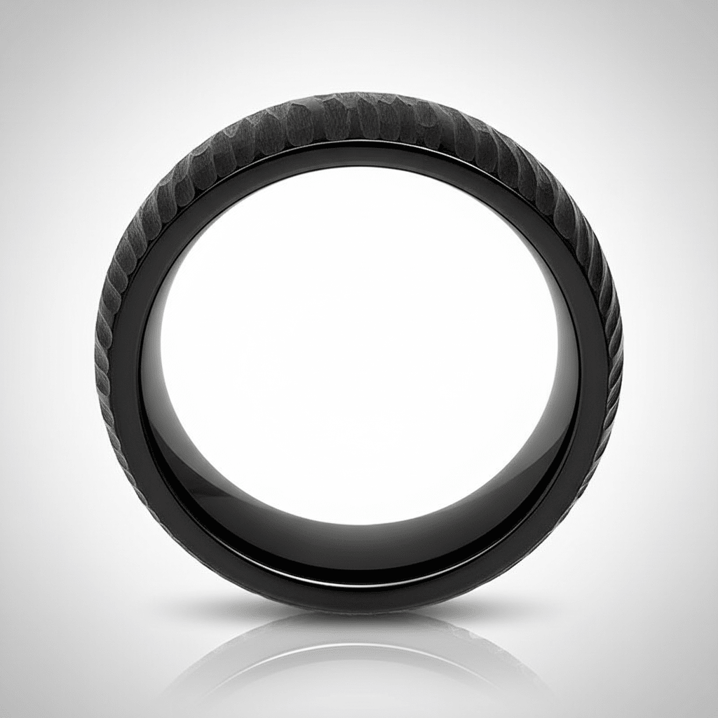 NYTHORN — alternate angle — men's tungsten carbide wedding ring | Aydins Jewelry