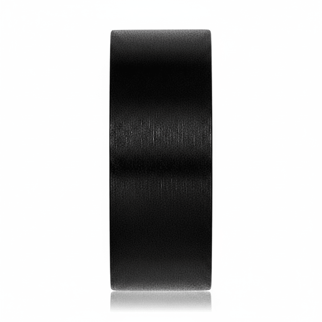 OBSIDIANIX — angled view — men's tungsten carbide wedding ring | Aydins Jewelry