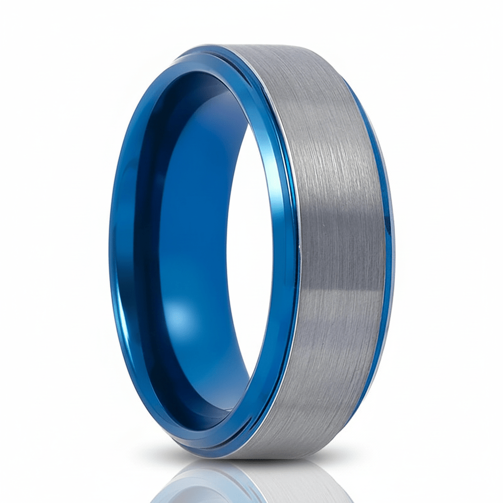 OCEANIC — hero shot — men's tungsten carbide wedding ring | Aydins Jewelry
