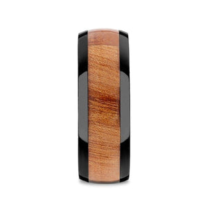ODYSSEY black ceramic ring, front view