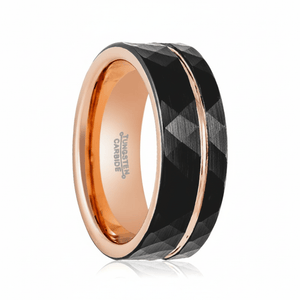 ORLANDO — Hero product shot — men's tungsten wedding ring.