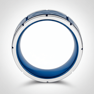 PACHUTA — Center-through axial view — men's tungsten wedding ring.