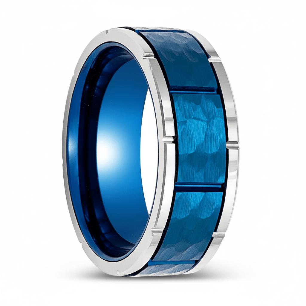 PACHUTA — Hero product shot — men's tungsten wedding ring.
