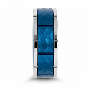 PACHUTA — Front-facing straight-on view — men's tungsten wedding ring.