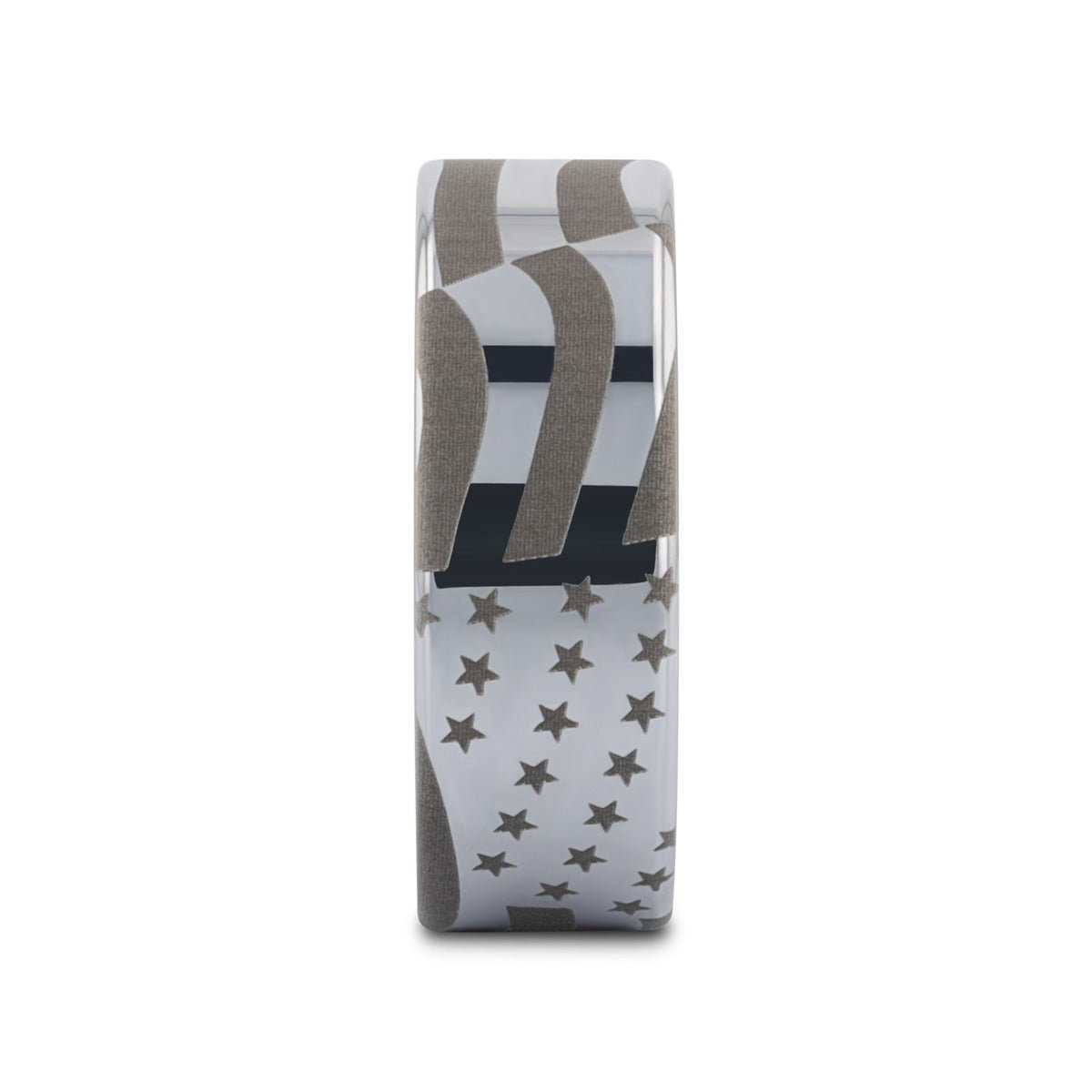 PATRIOT polished tungsten carbide ring, front view