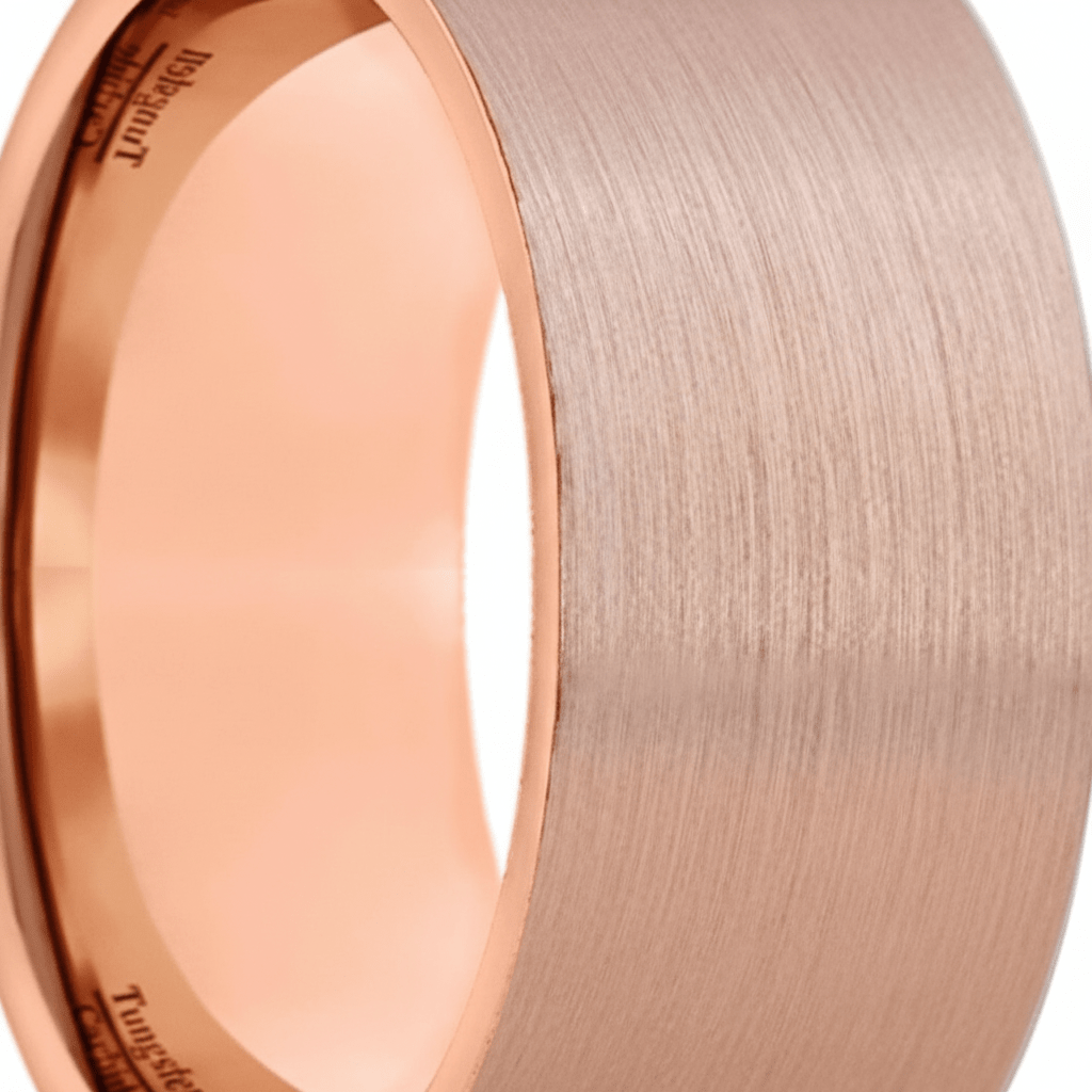 PERCY — close-up detail — men's tungsten carbide wedding ring | Aydins Jewelry