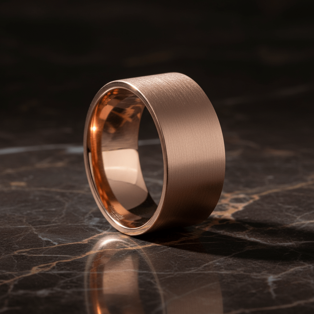 PERCY — detail view — men's tungsten carbide wedding ring | Aydins Jewelry