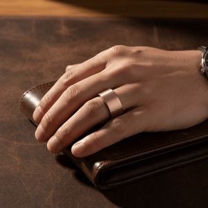 PERCY — lifestyle on hand — men's tungsten carbide wedding ring | Aydins Jewelry