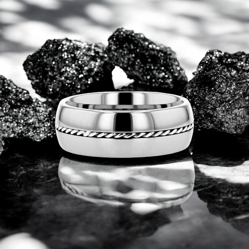 PHYTHEON Tungsten Carbide men's wedding band, image 3