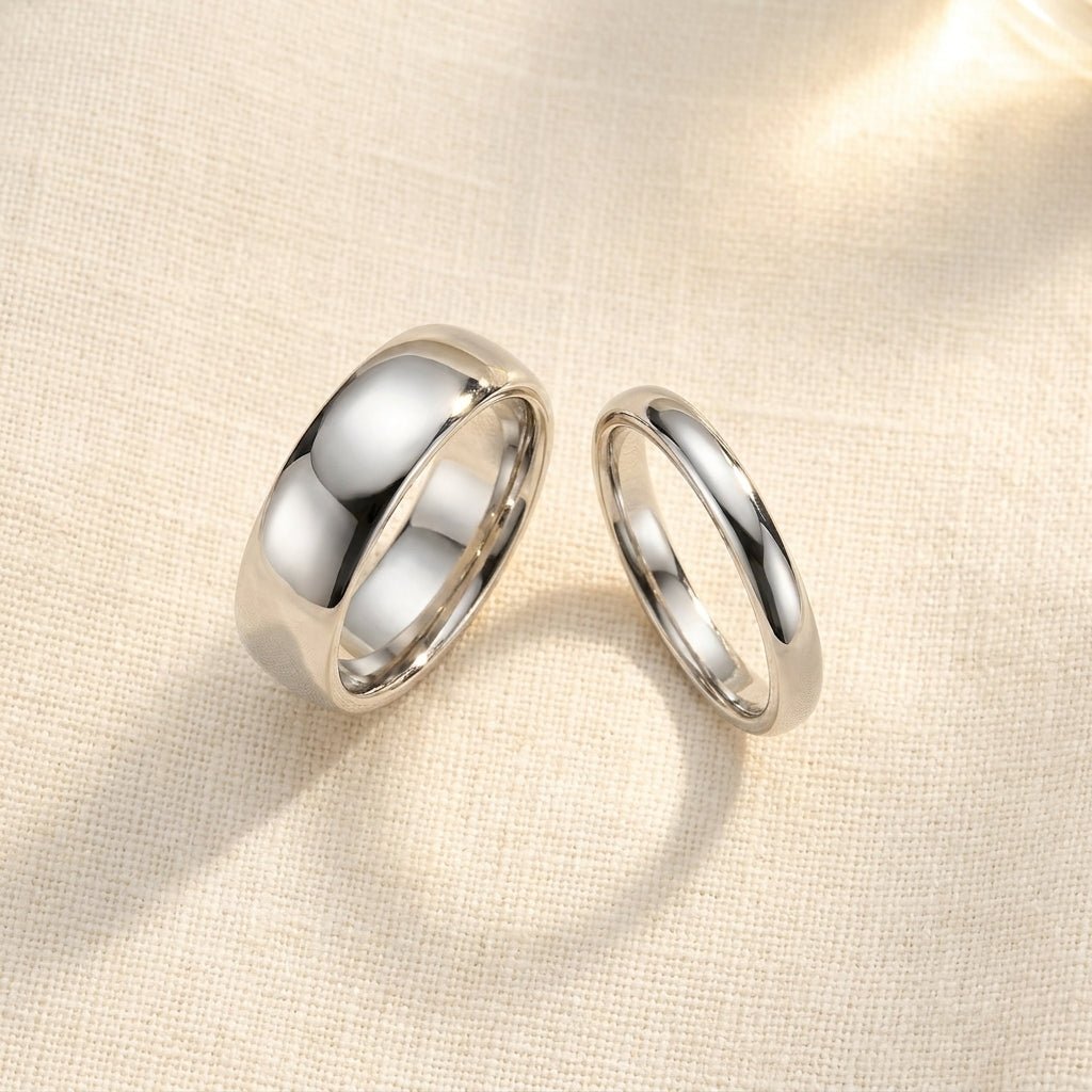 Platinum Comfort Fit Wedding Band, his and hers matching pair