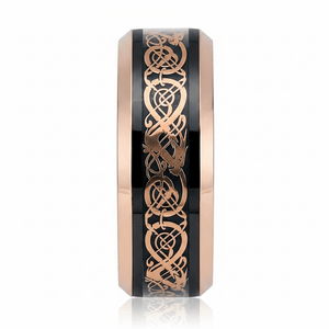 PROTO — Front-facing straight-on view — men's tungsten wedding ring.