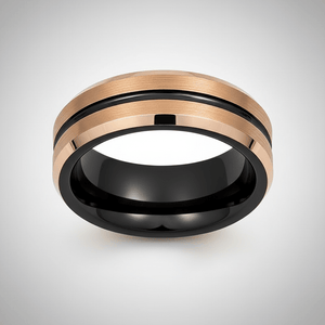 QUAKE — alternate angle — men's tungsten carbide wedding ring | Aydins Jewelry