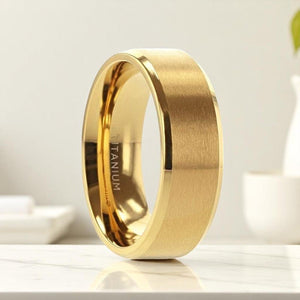 RADIATE Gold men's wedding band, image 1