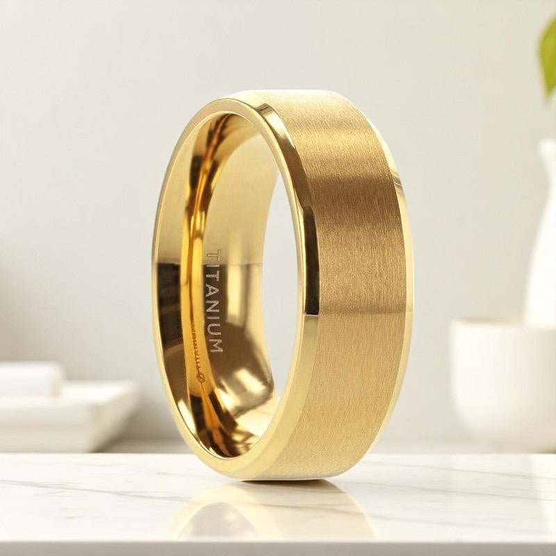 RADIATE Gold men's wedding band, image 1