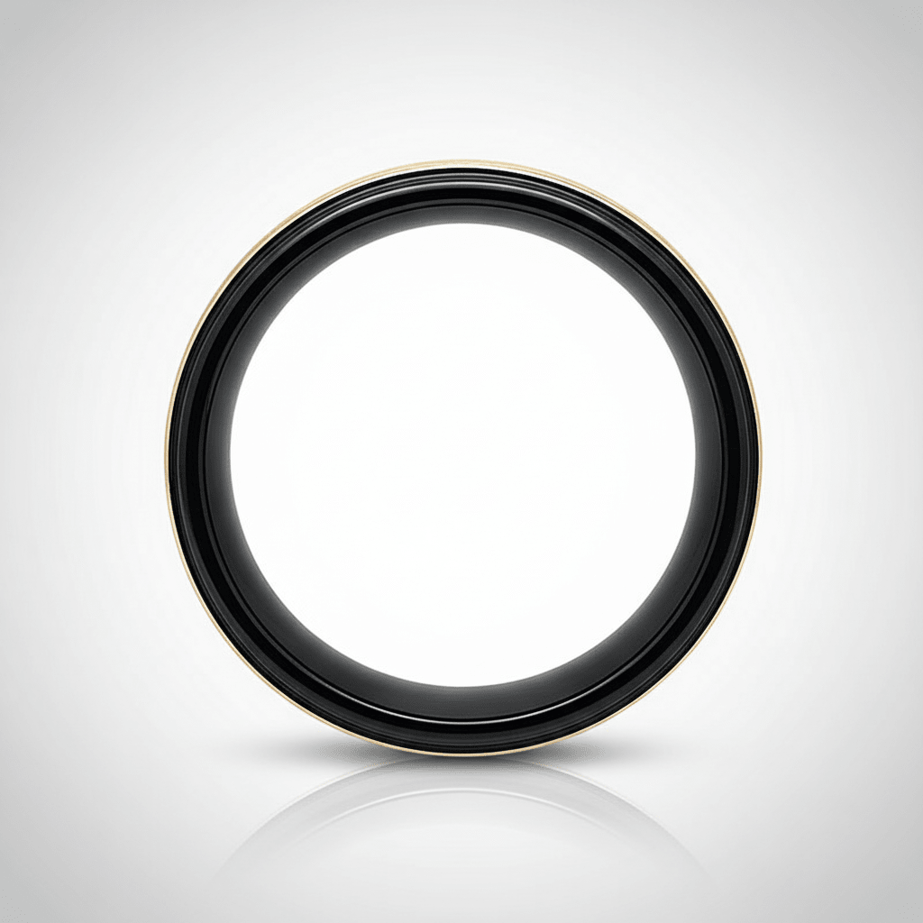 REBECK — alternate angle — men's tungsten carbide wedding ring | Aydins Jewelry