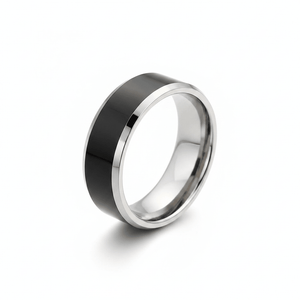 REBEL — hero shot — men's tungsten carbide wedding ring | Aydins Jewelry