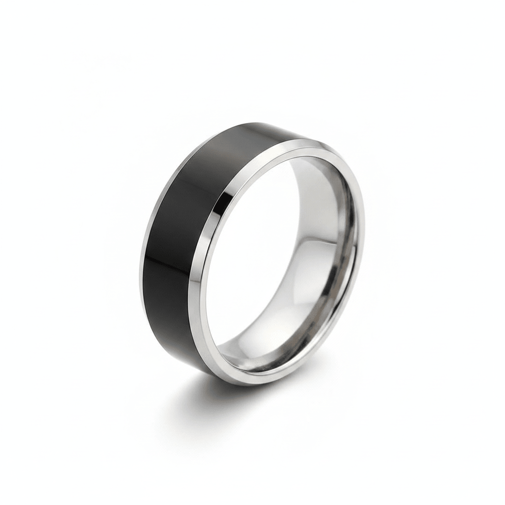 REBEL — hero shot — men's tungsten carbide wedding ring | Aydins Jewelry