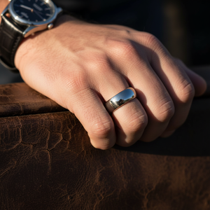 REGENT — lifestyle on hand — men's tungsten carbide wedding ring | Aydins Jewelry