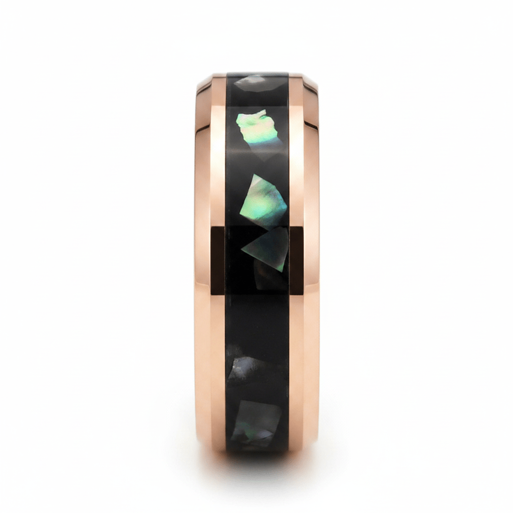RESINOVA — Front-facing straight-on view — men's tungsten wedding ring.
