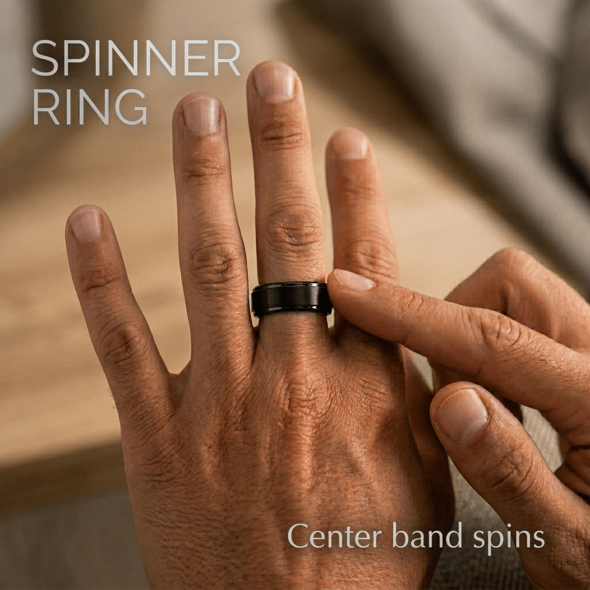 REVOLVE Tungsten Carbide men's wedding band, image 4