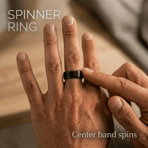REVOLVE Tungsten Carbide men's wedding band, image 4