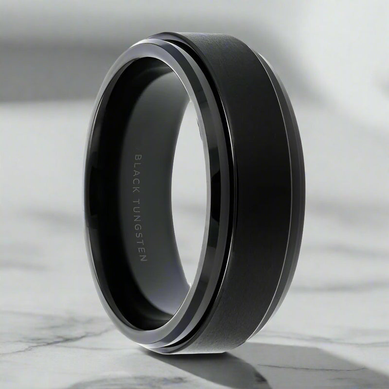REVOLVE Tungsten Carbide men's wedding band, image 1