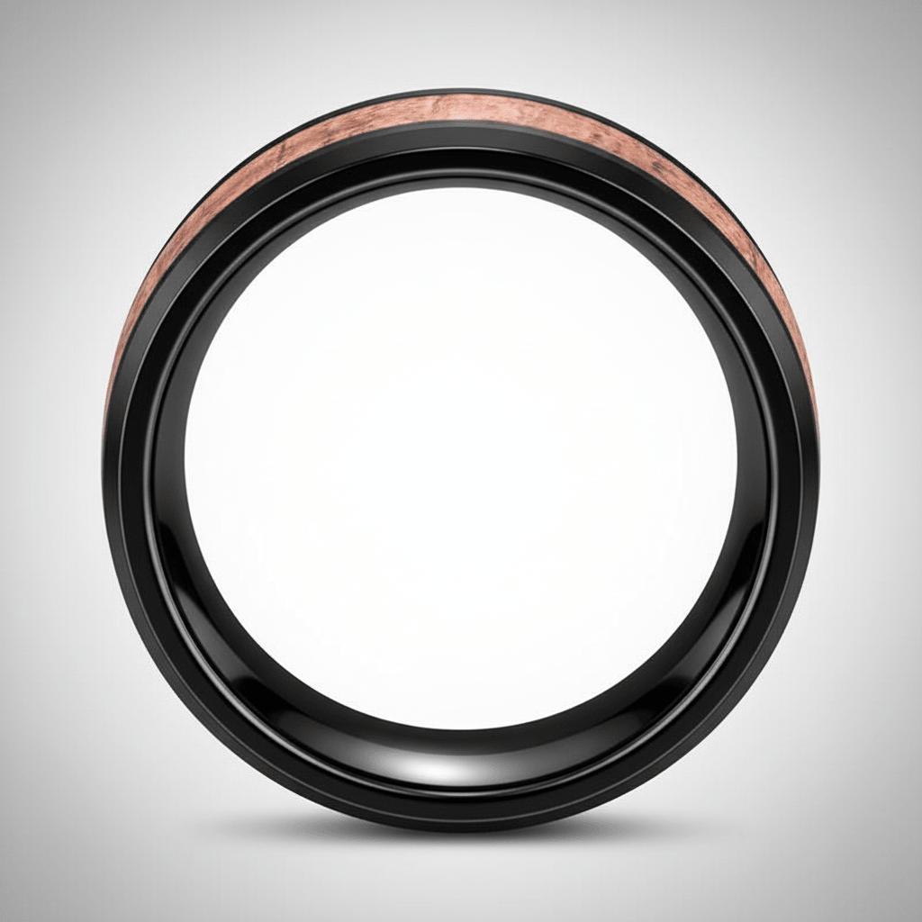 RHYTHM — alternate angle — men's tungsten carbide wedding ring | Aydins Jewelry