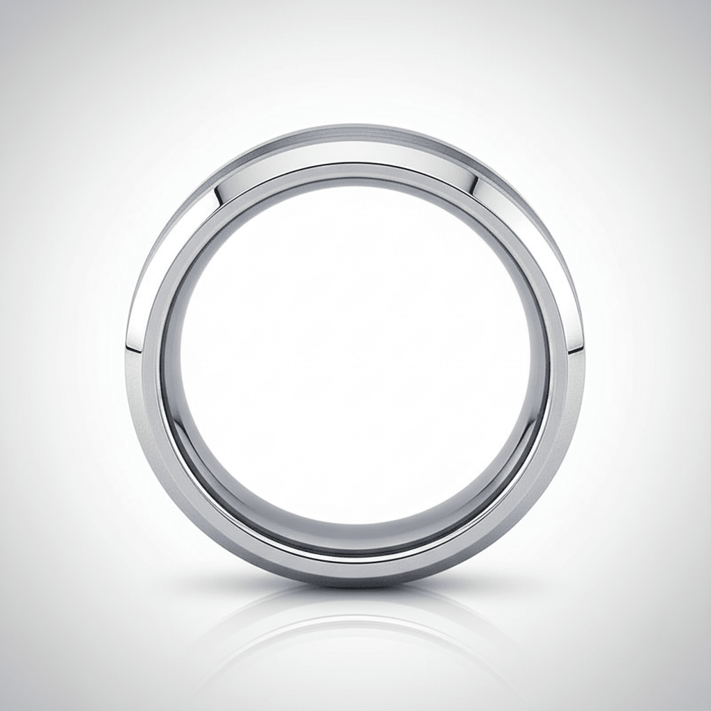 ROCK — alternate angle — men's tungsten carbide wedding ring | Aydins Jewelry