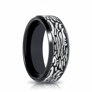ROCKFORGE — hero shot — men's tungsten carbide wedding ring | Aydins Jewelry