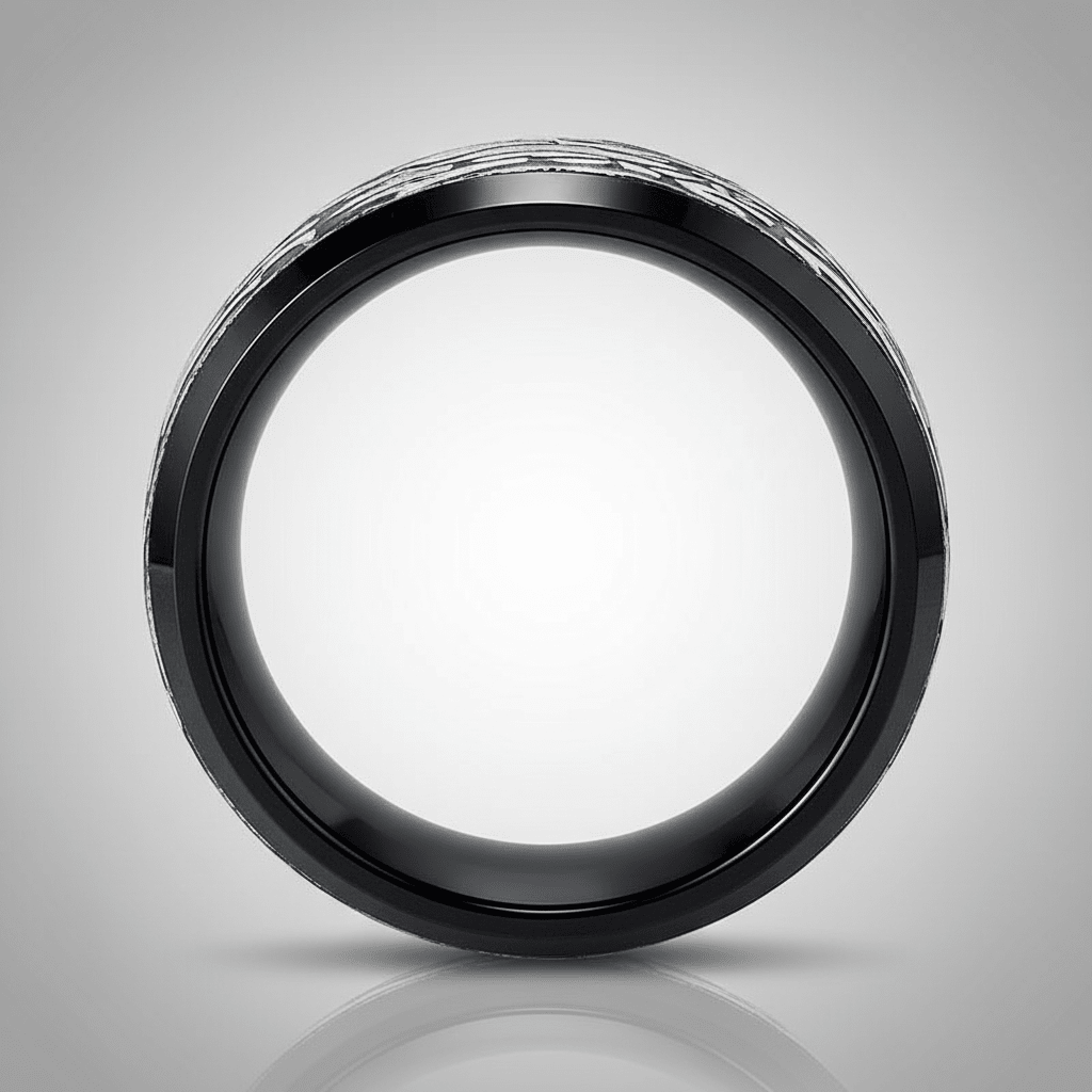 ROCKFORGE — alternate angle — men's tungsten carbide wedding ring | Aydins Jewelry
