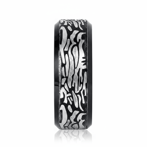 ROCKFORGE — angled view — men's tungsten carbide wedding ring | Aydins Jewelry