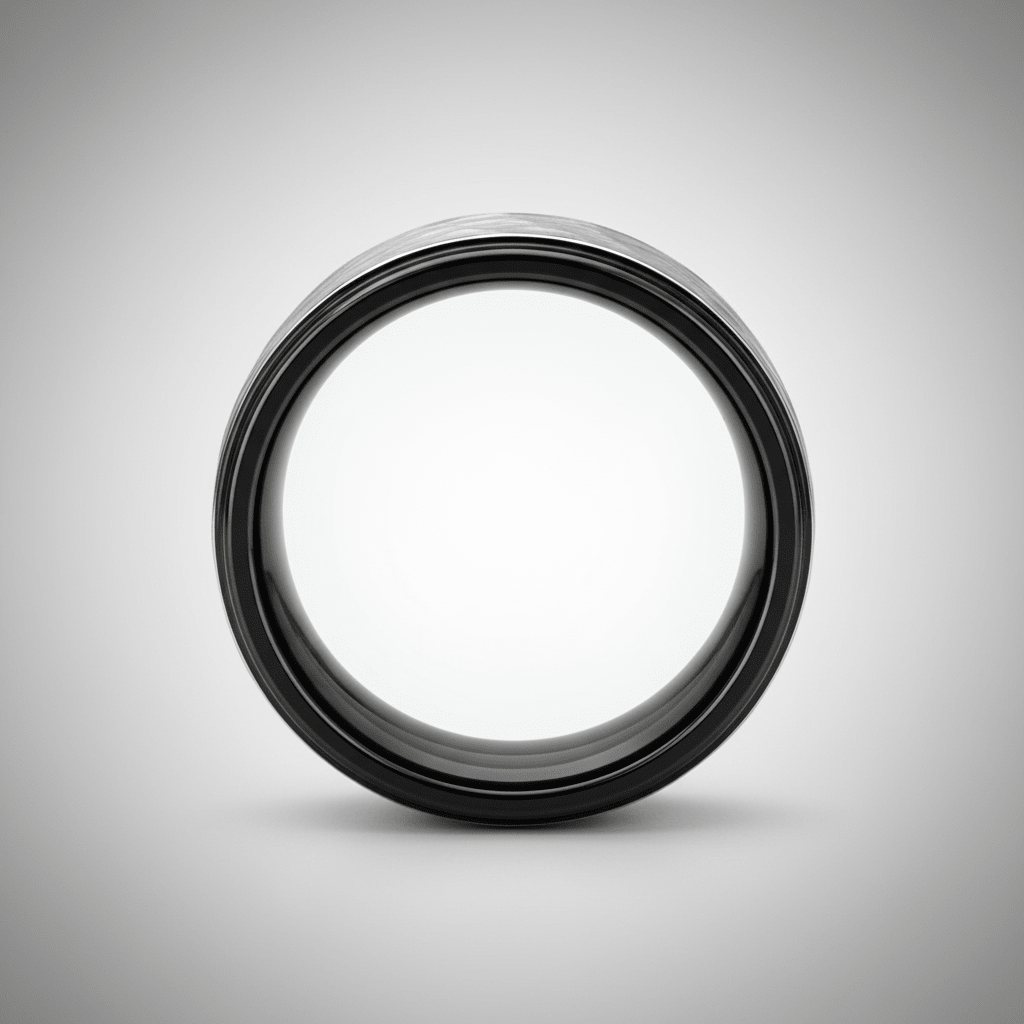 ROCKY — alternate angle — men's tungsten carbide wedding ring | Aydins Jewelry