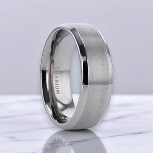 SHIRE Titanium men's wedding band, image 1