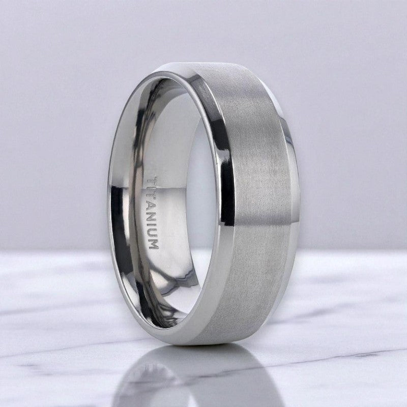 SHIRE Titanium men's wedding band, image 1