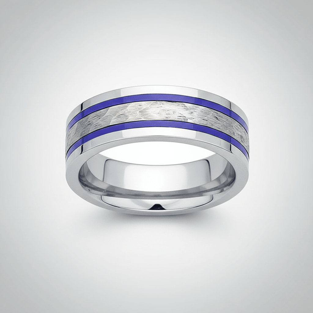 SKYFORCE — alternate angle — men's tungsten carbide wedding ring | Aydins Jewelry