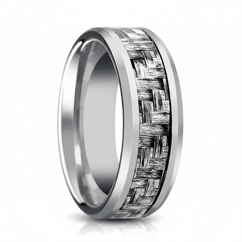 SKYLO — hero shot — men's tungsten carbide wedding ring | Aydins Jewelry