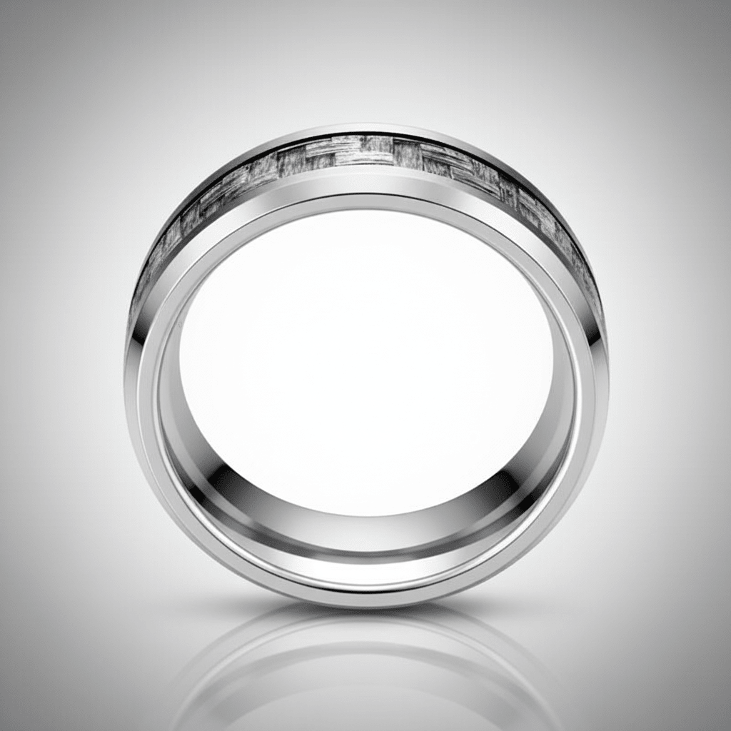 SKYLO — alternate angle — men's tungsten carbide wedding ring | Aydins Jewelry