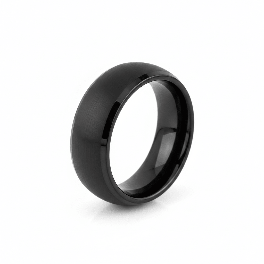 SPADE — Hero product shot — men's tungsten wedding ring.