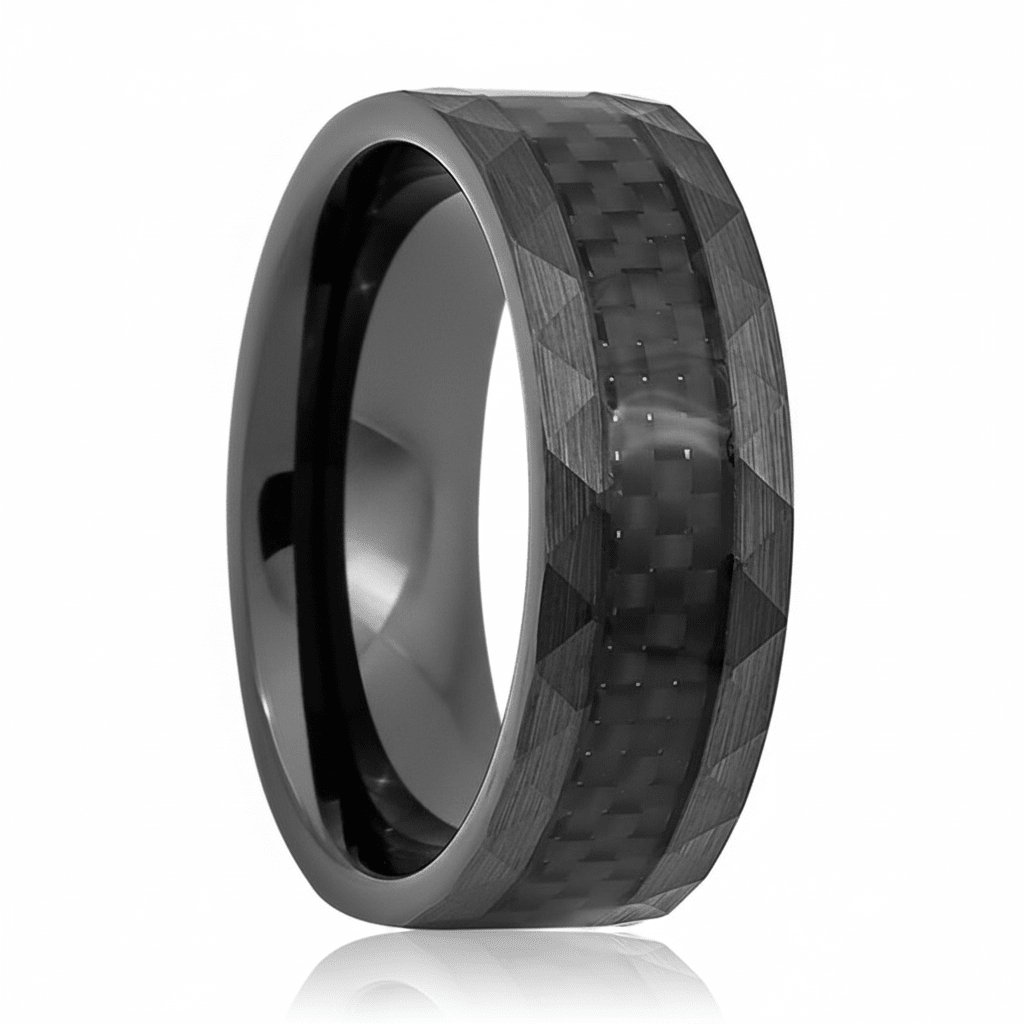 SPEEDSTER — Hero product shot — men's tungsten wedding ring.