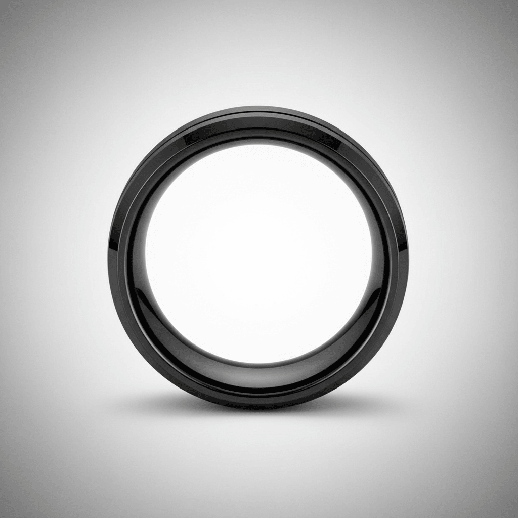 SQUAD — alternate angle — men's tungsten carbide wedding ring | Aydins Jewelry