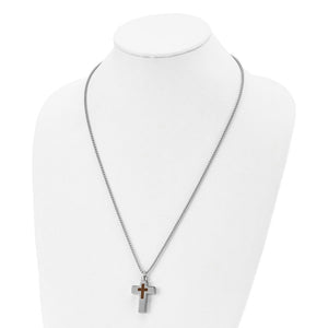 Stainless Steel Polished and Lasered Cross Ash Holder Necklace - Necklace - Aydins Jewelry - 4