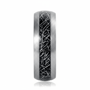STARY — angled view — men's tungsten carbide wedding ring | Aydins Jewelry