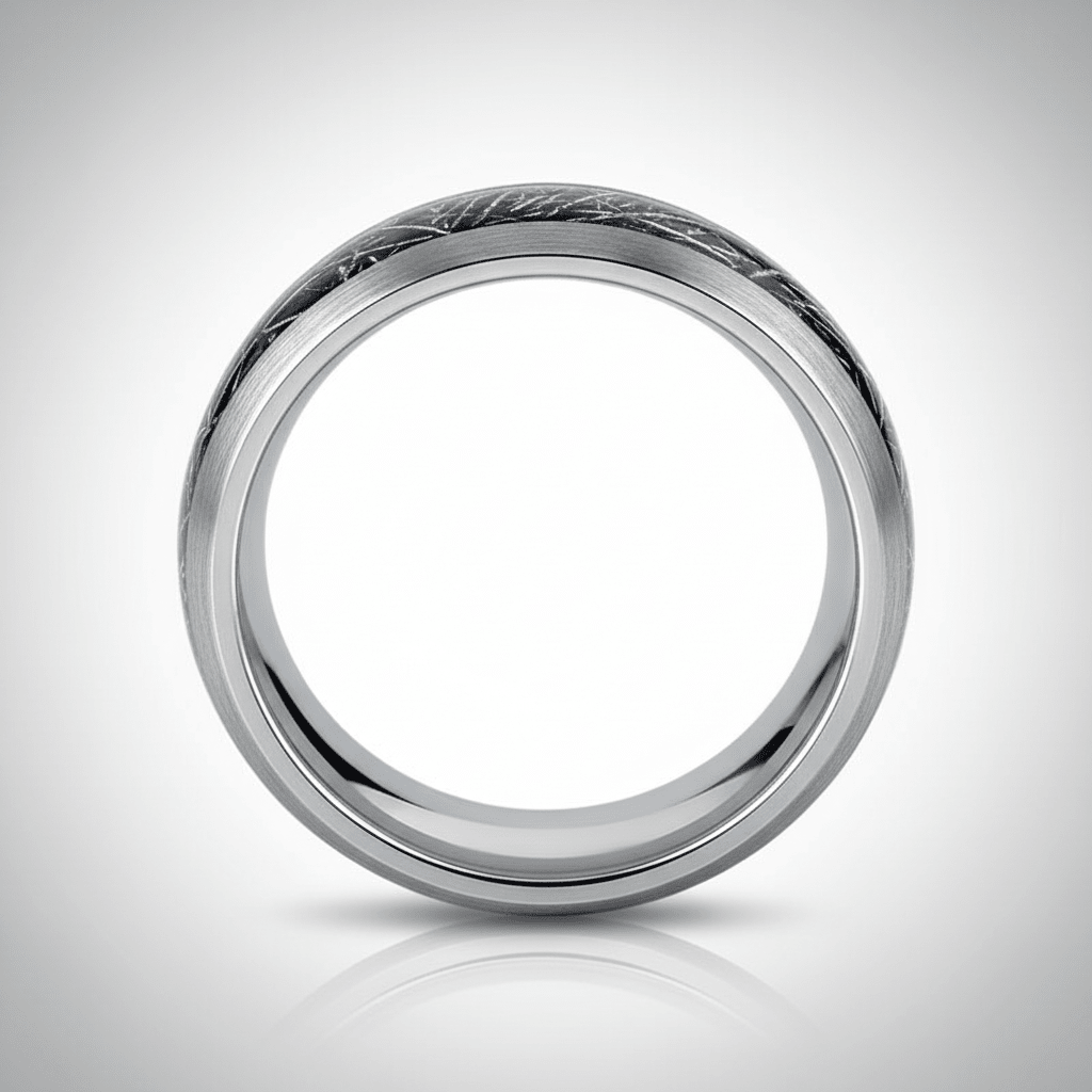 STARY — alternate angle — men's tungsten carbide wedding ring | Aydins Jewelry