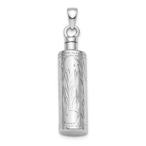 Sterling Silver Cylinder Ash Holder Pendant - Memorial Keepsake Jewelry - Pendant - Aydins Jewelry - 2
