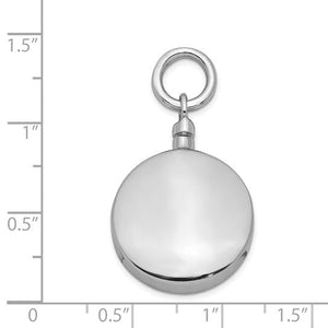 Sterling Silver Round Ash Holder Pendant - Memorial Keepsake Jewelry - Pendant - Aydins Jewelry - 3