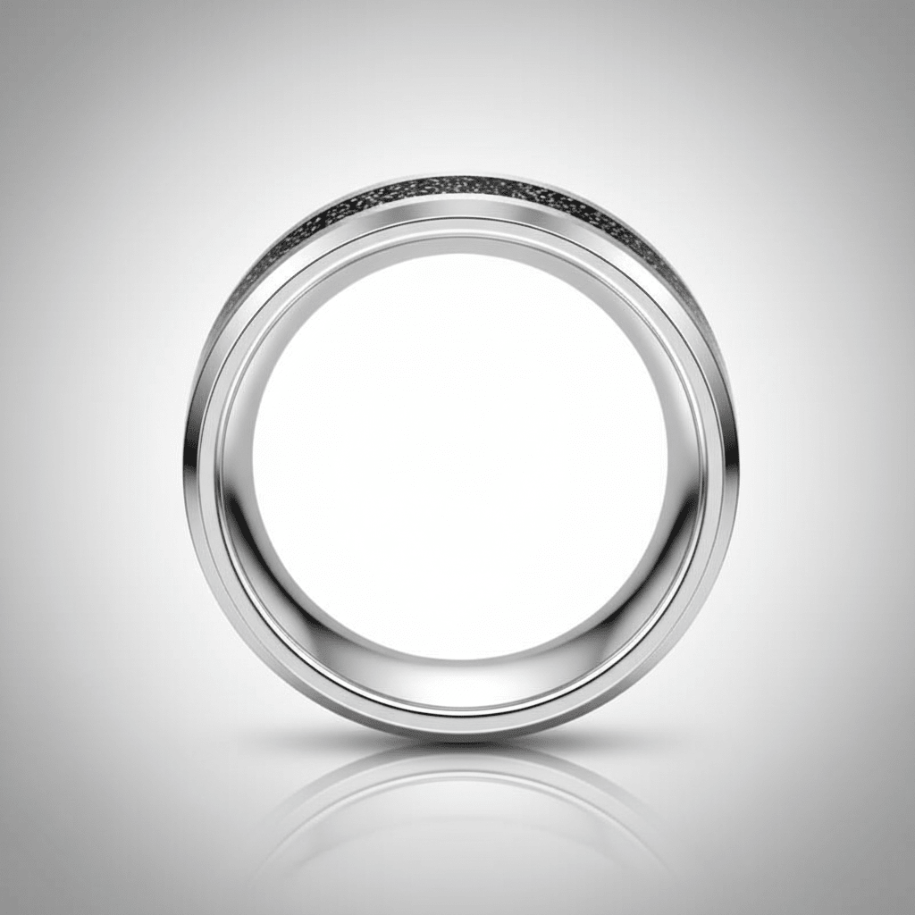 STORMIC — alternate angle — men's tungsten carbide wedding ring | Aydins Jewelry