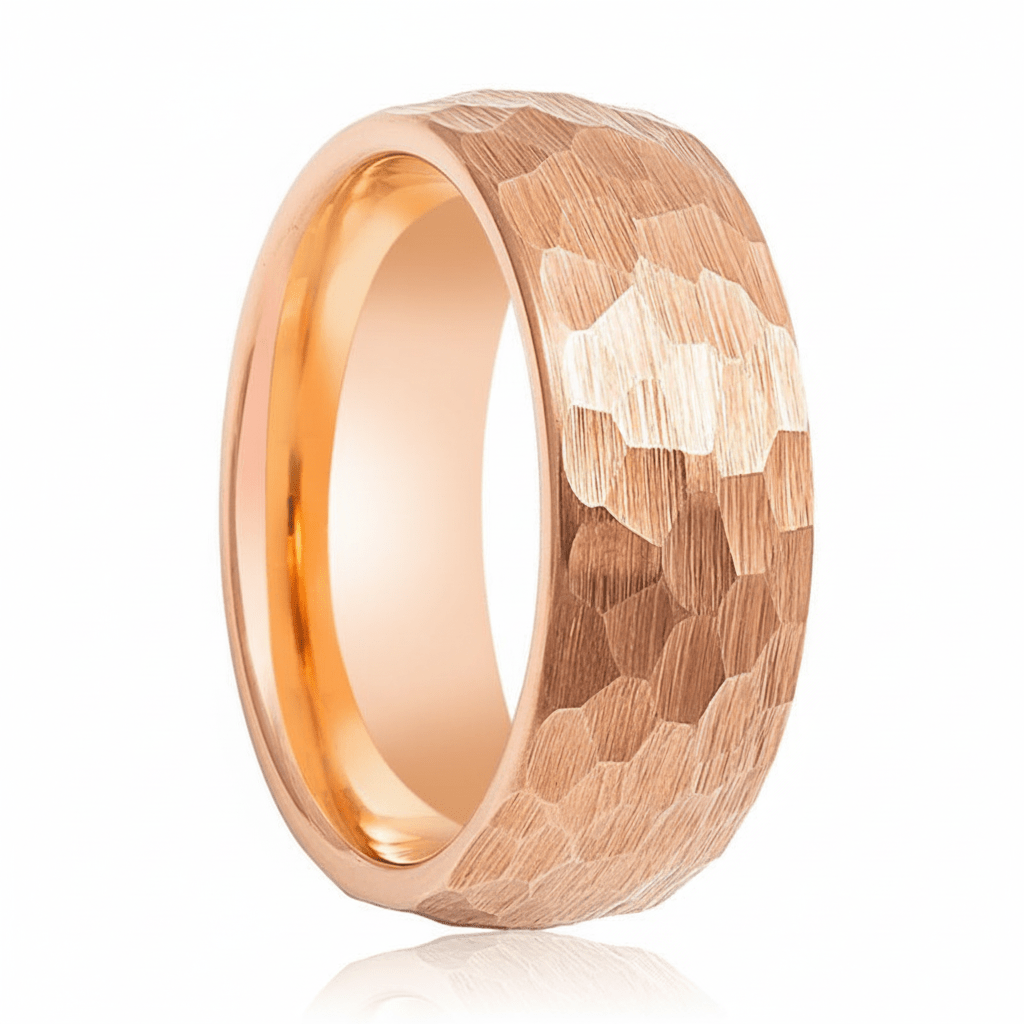 STRIKE — Hero product shot — men's tungsten wedding ring.