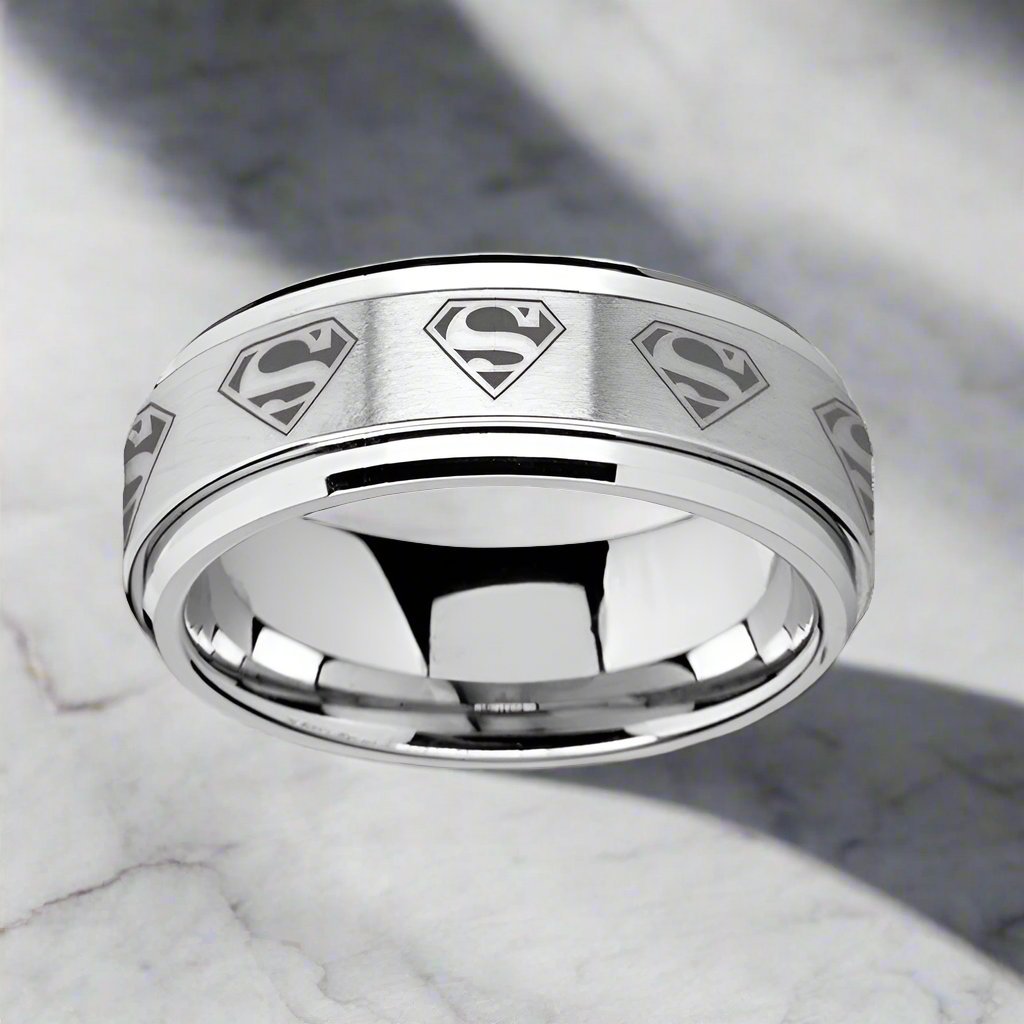SUPREME Tungsten Carbide men's wedding band, image 1