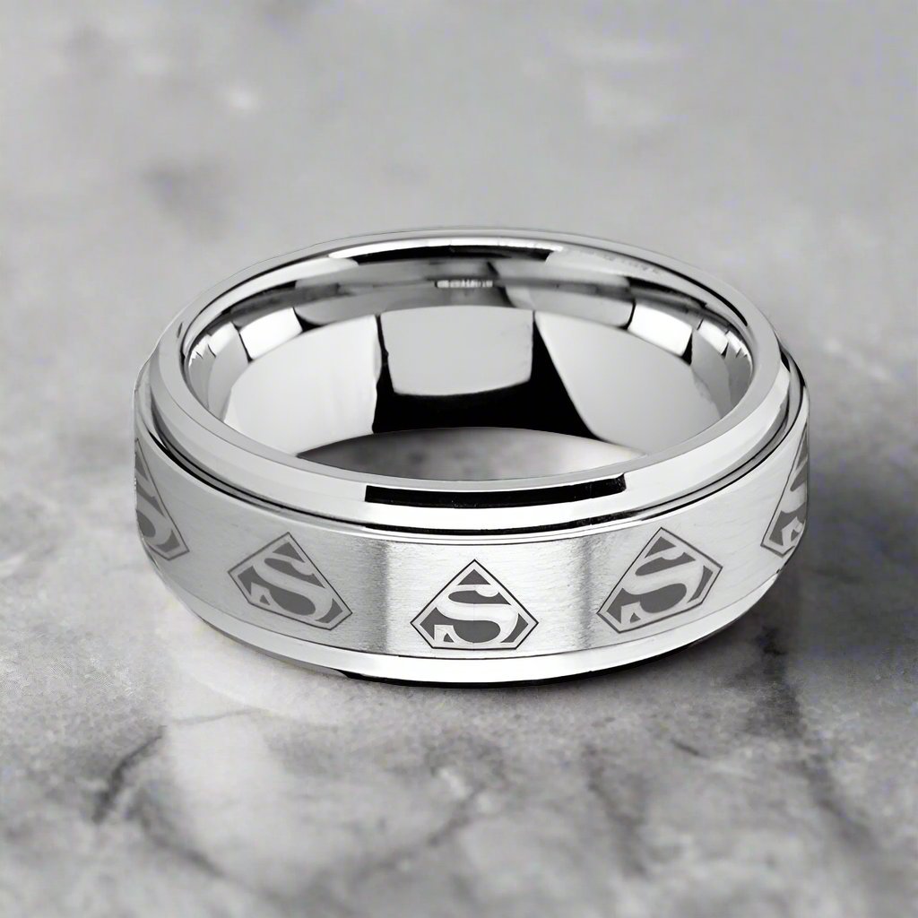 SUPREME Tungsten Carbide men's wedding band, image 3