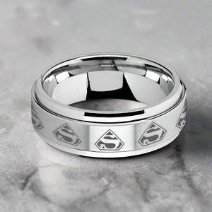 SUPREME Tungsten Carbide men's wedding band, image 3